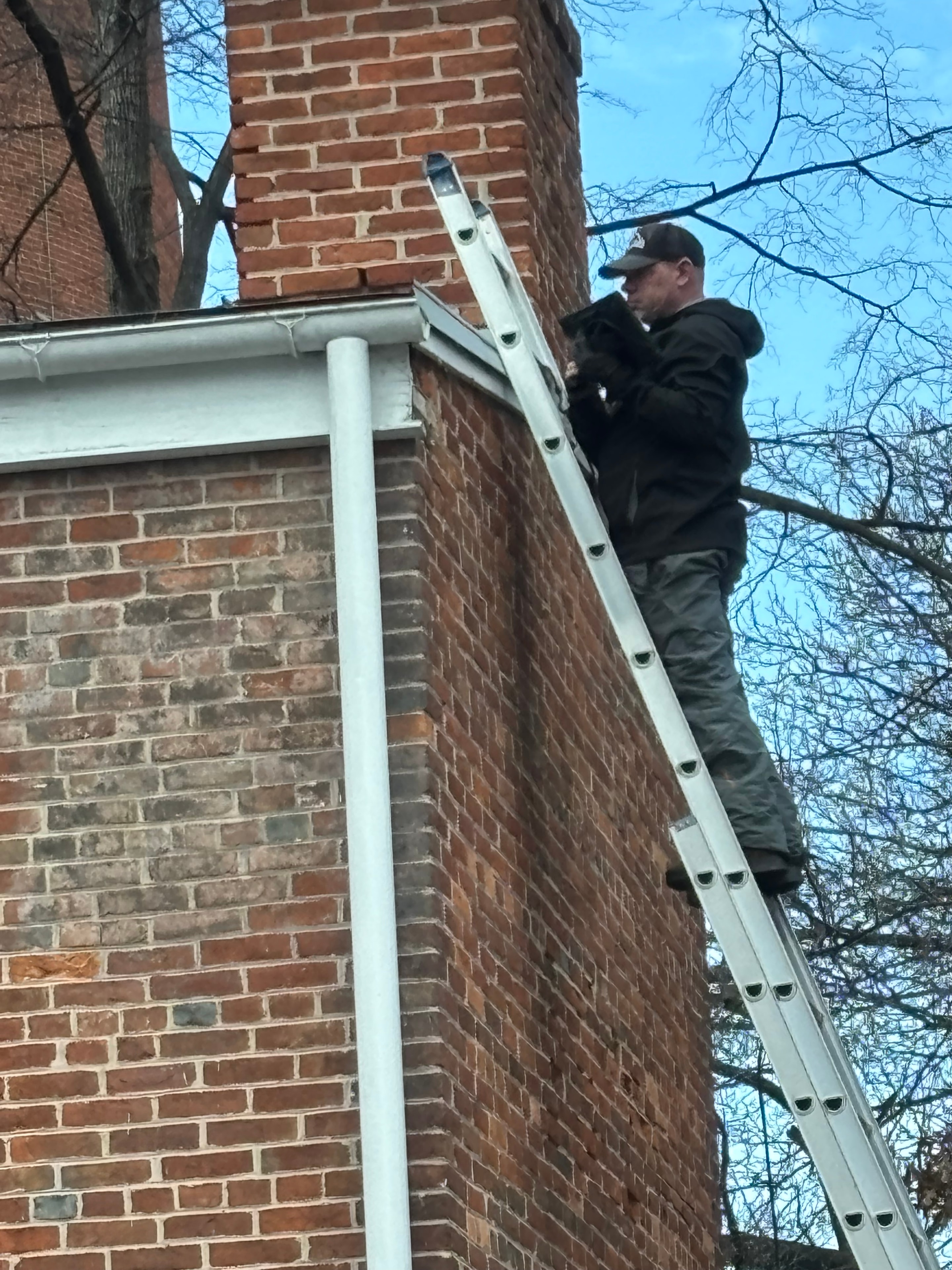 Thorowgood Smith House — roof repair in progress